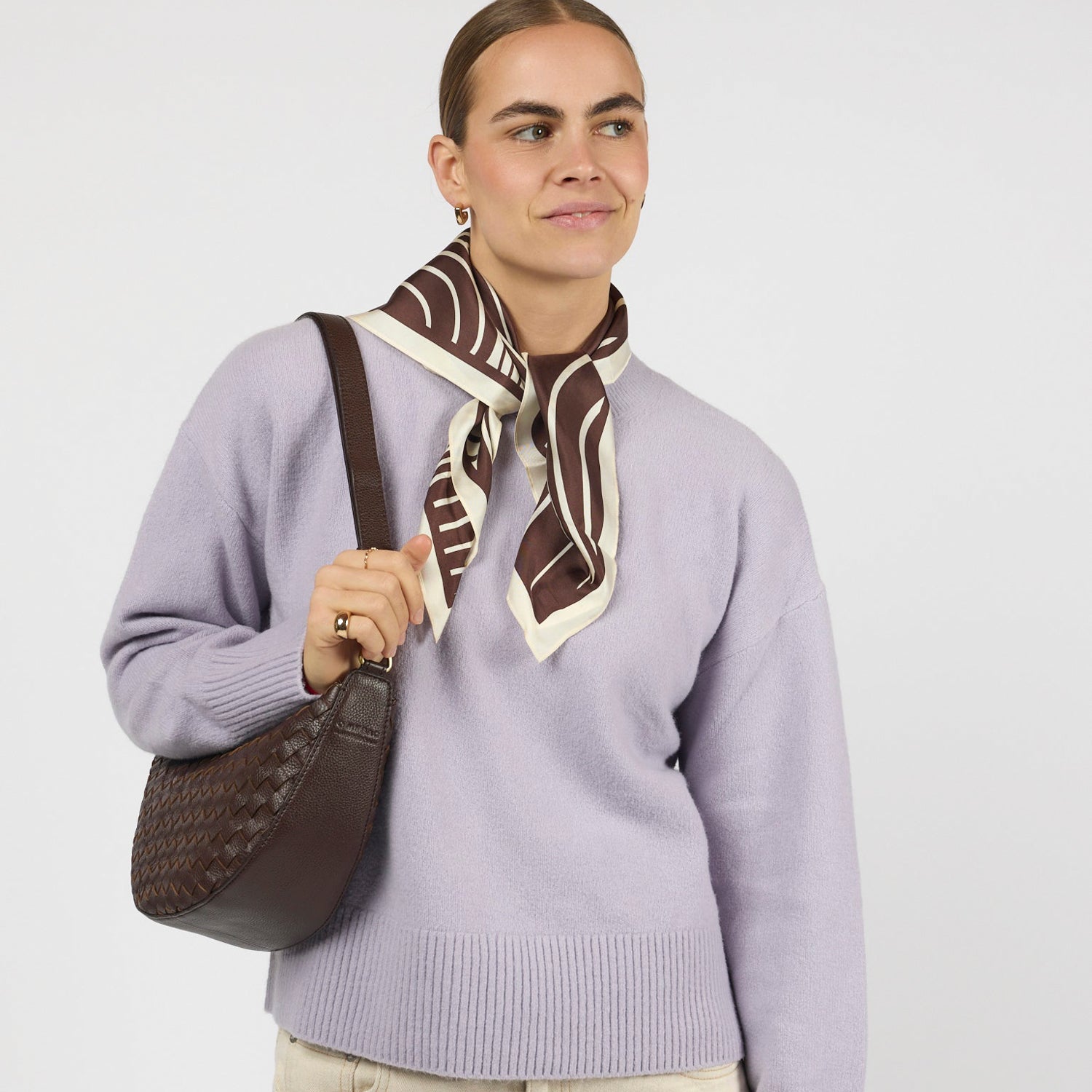 Leo Tasche - Leder Woven Chocolate