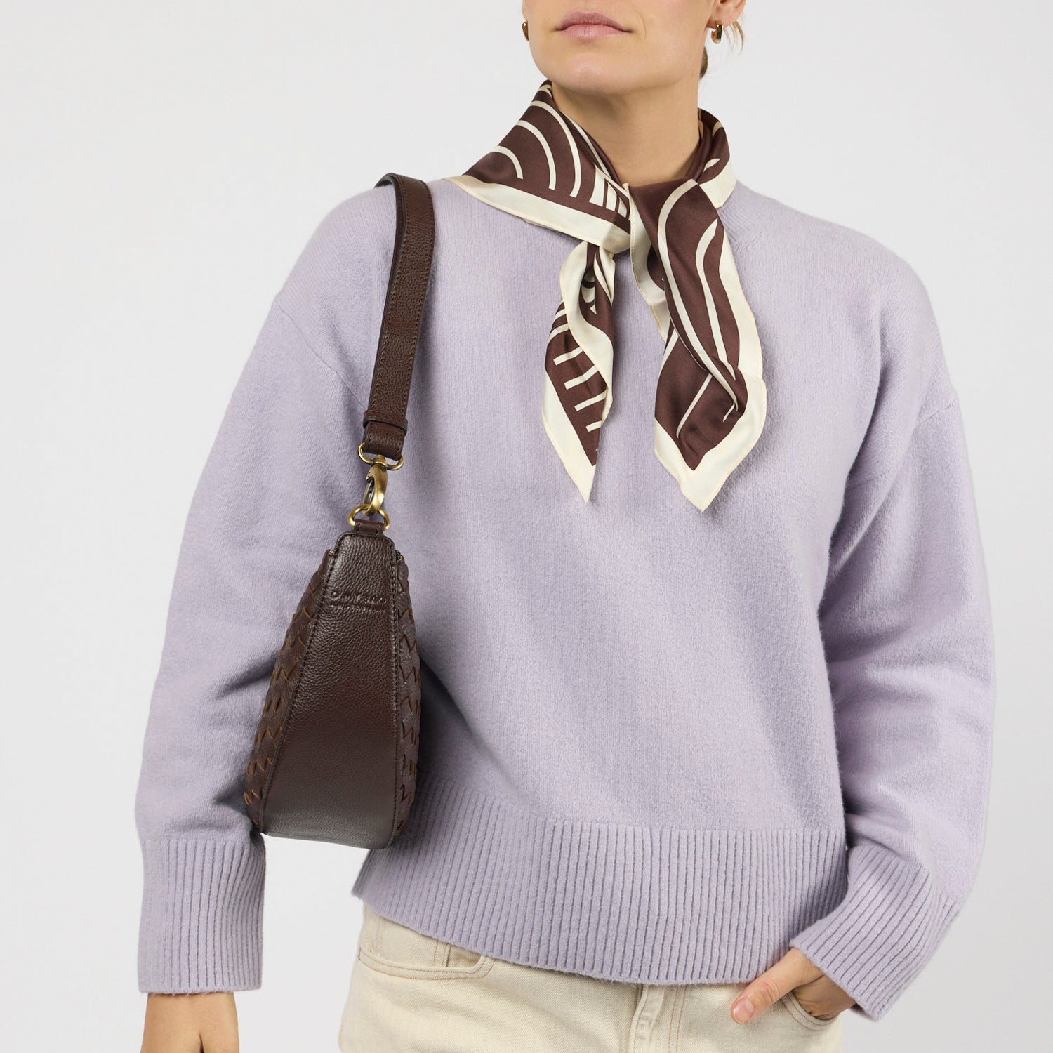 Leo Tasche - Leder Woven Chocolate