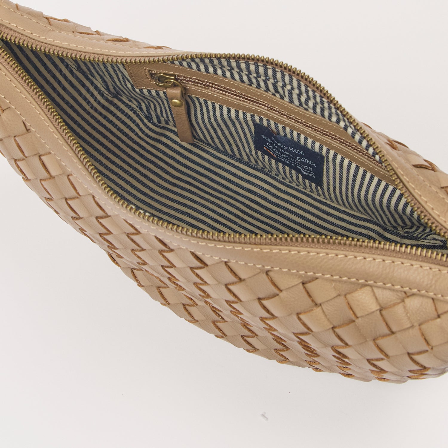 Leo Tasche - Leder Woven Sand