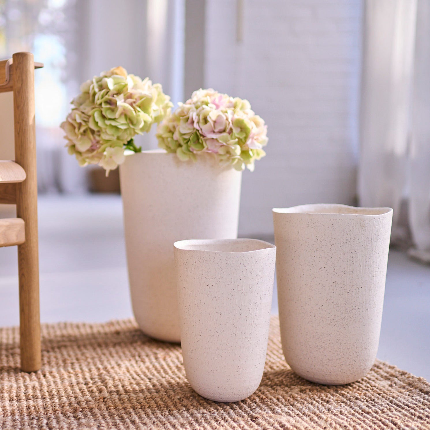 Vase Lily - cremeweiß