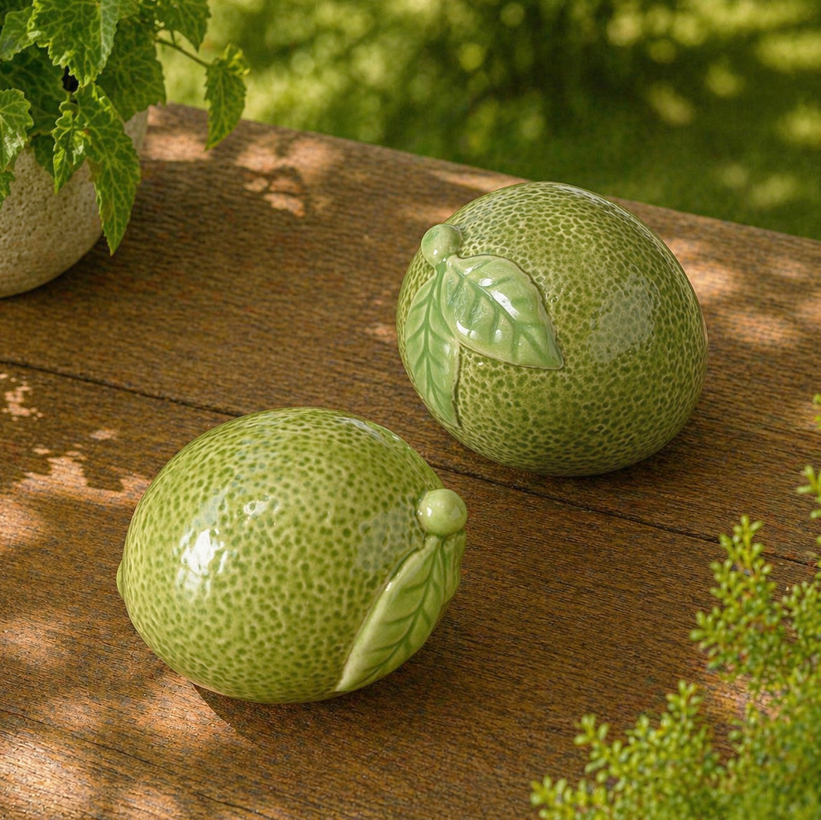 Deko Limette 2er Set - grün