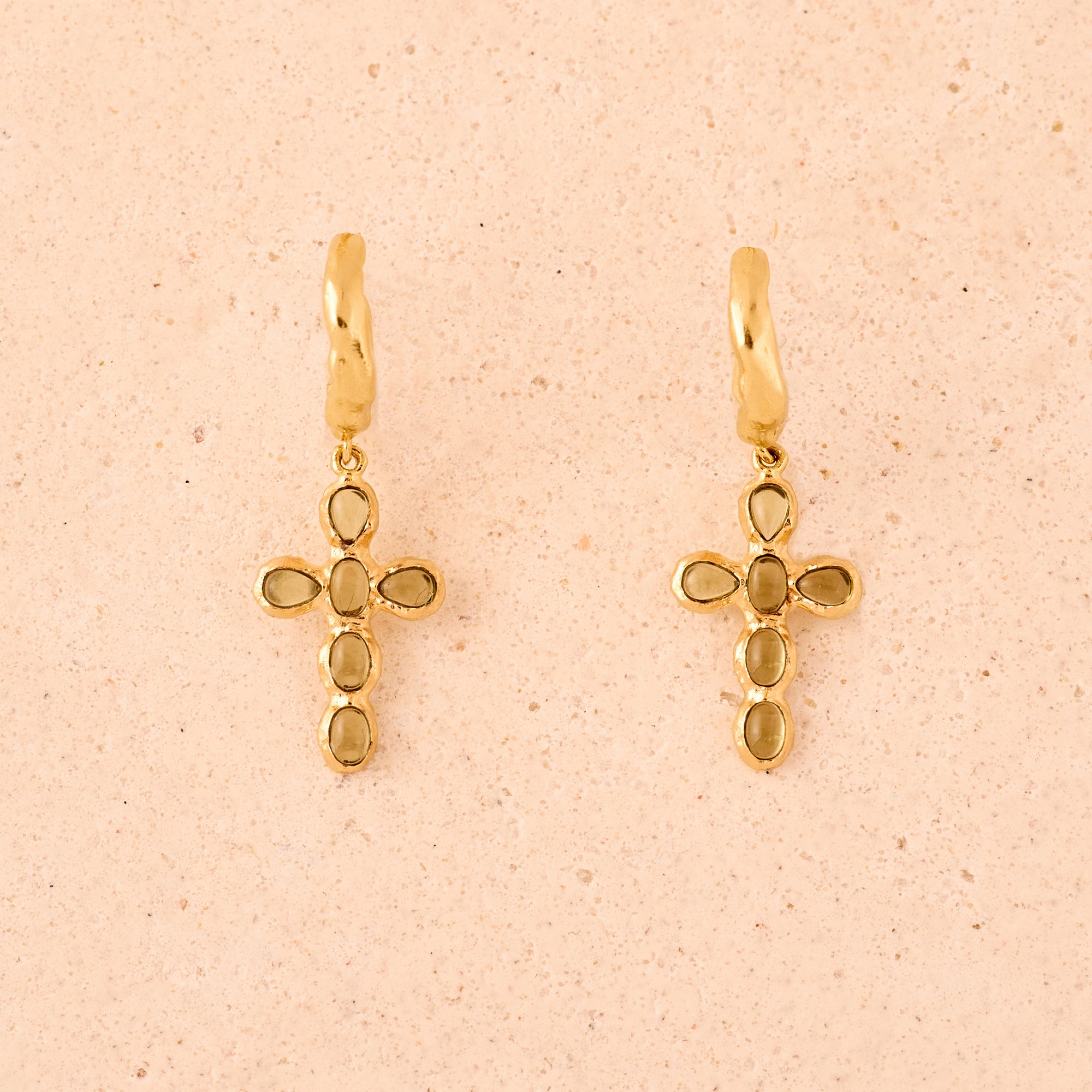 Ohrringe Nexa olive - gold