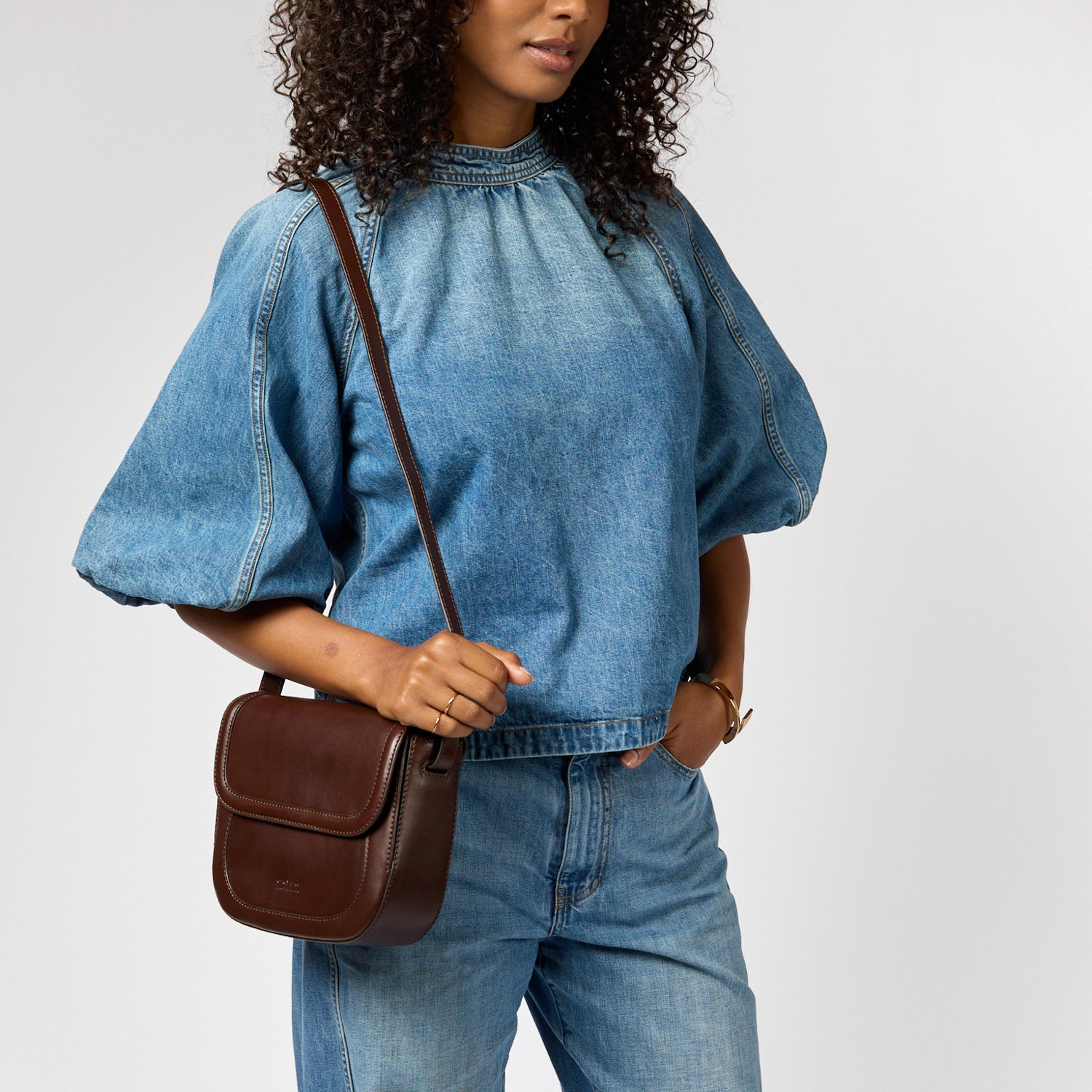 Nina Tasche - Leder Chocolate