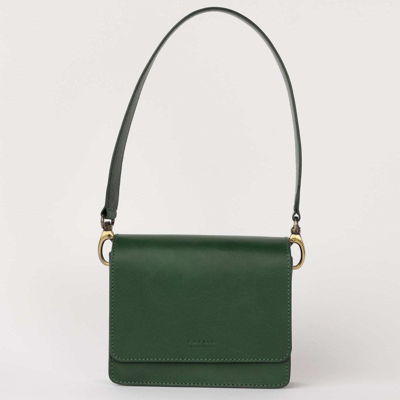 Audrey Mini Tasche - Leder Tannengrün mit 2 Straps