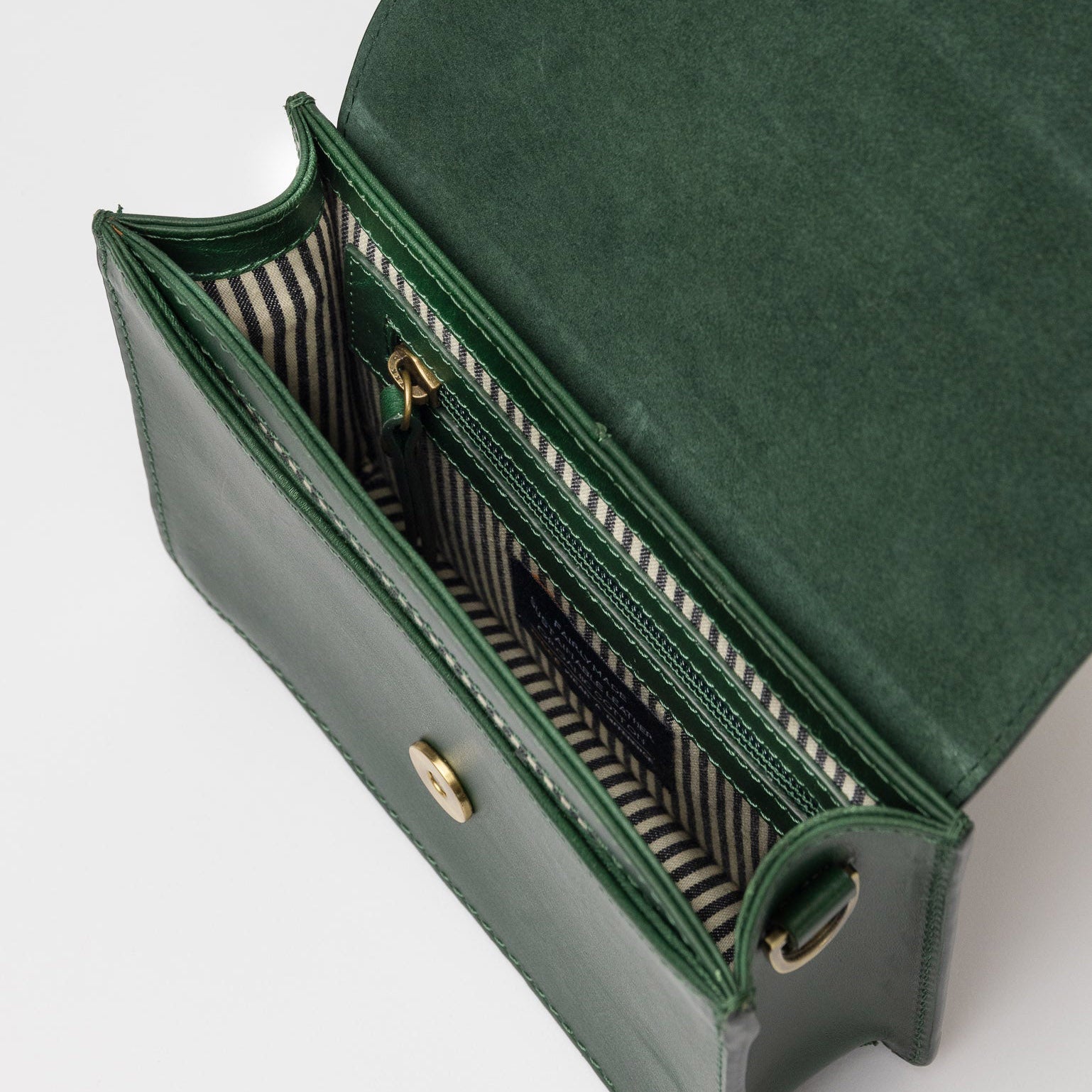 Audrey Mini Tasche - Leder Tannengrün mit 2 Straps