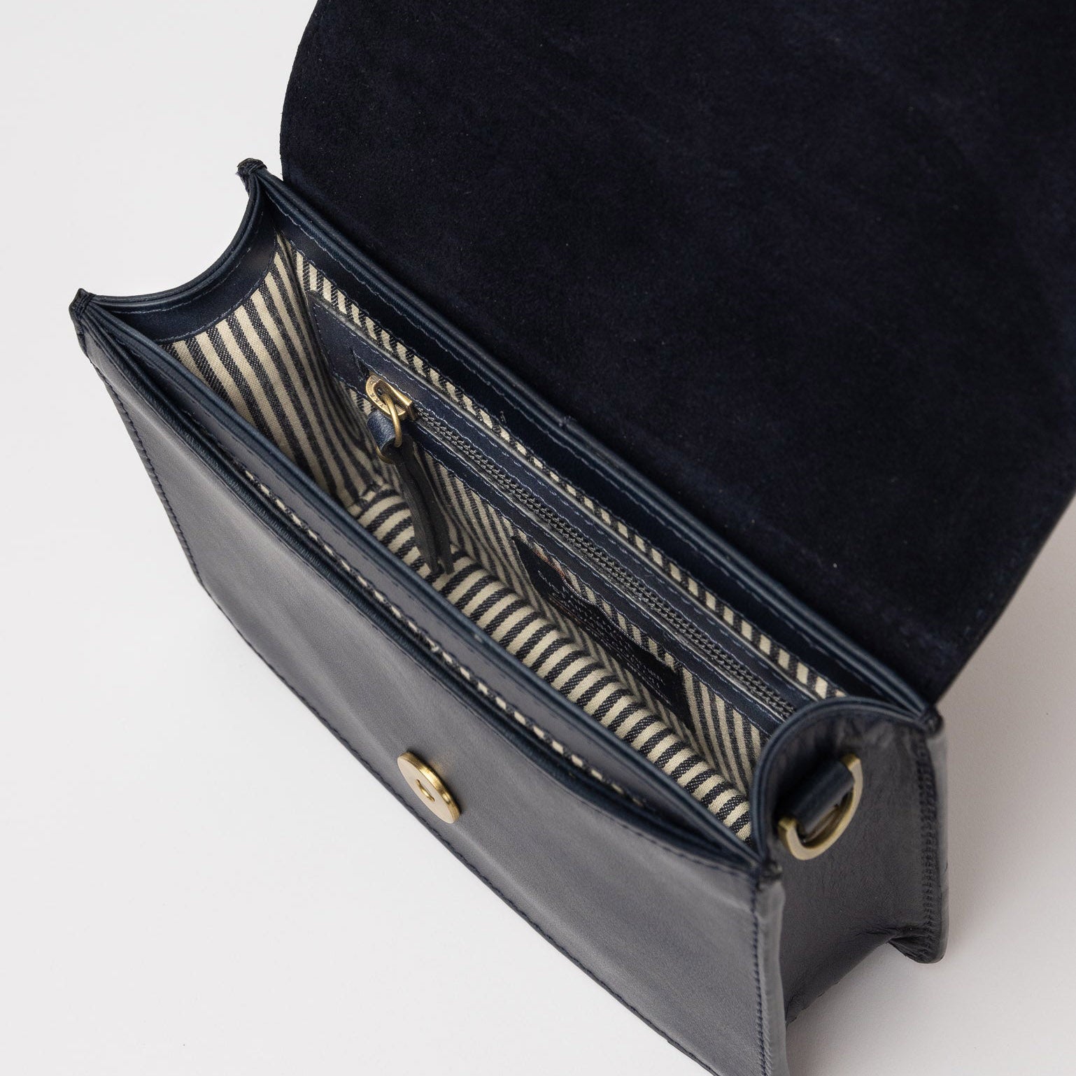 Audrey Mini Tasche - Leder Nachtblau mit 2 Straps