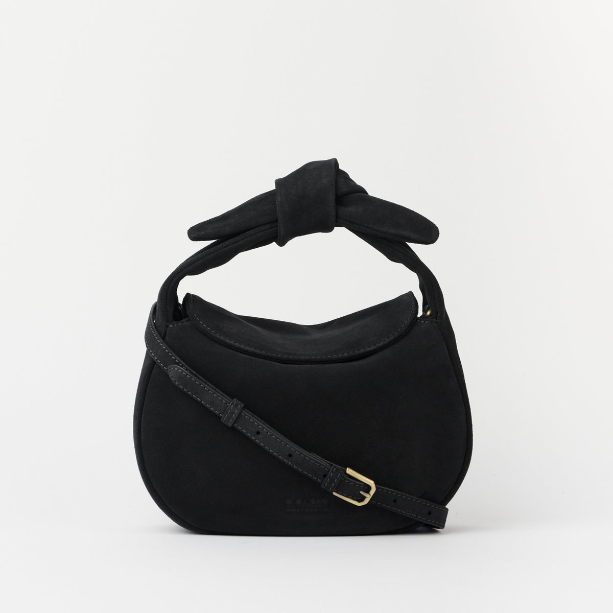 Coco Croissant Tasche - Schwarz Suède