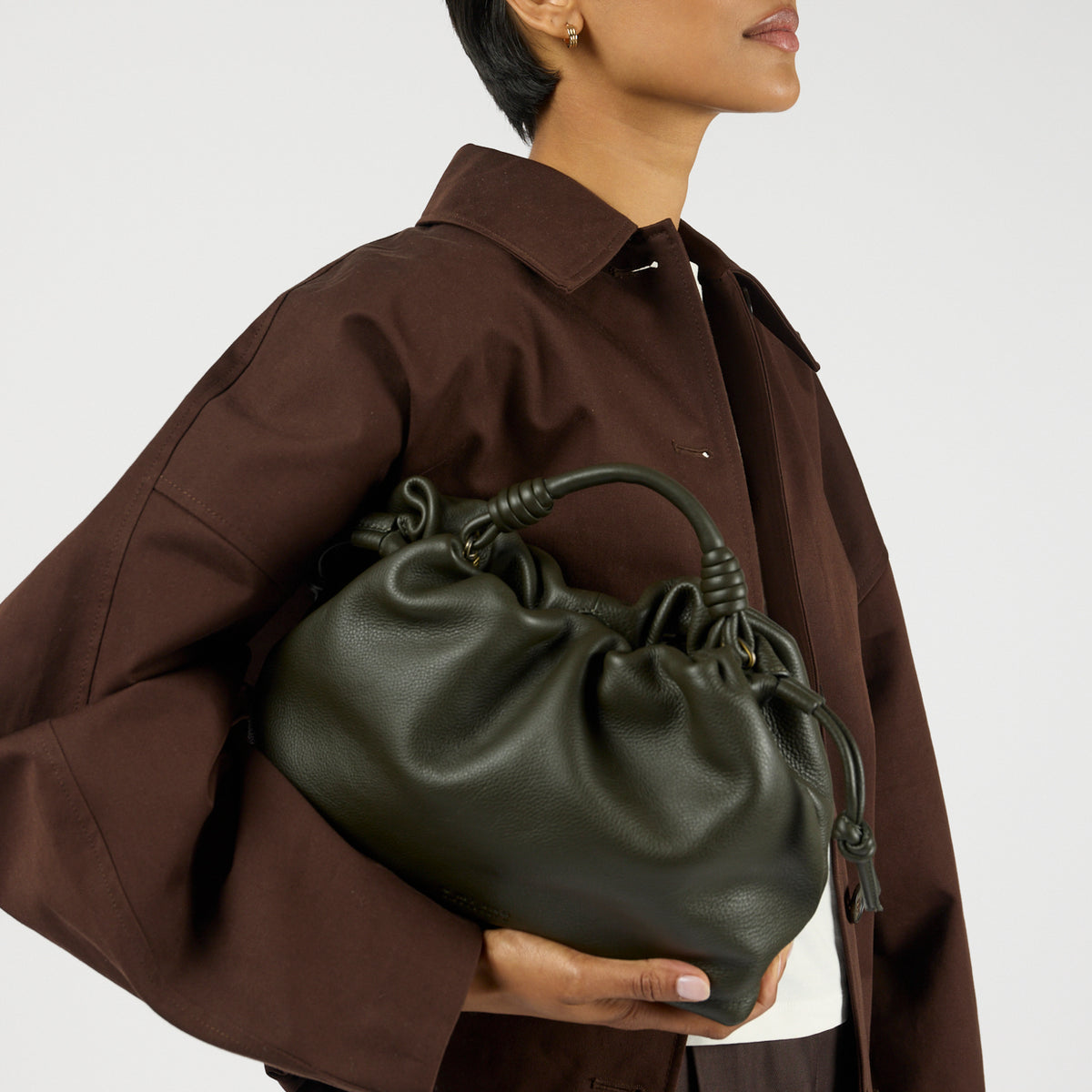 Kiki Midi Tasche - Leder Moss