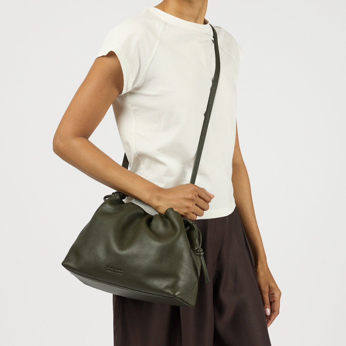 Kiki Midi Tasche - Leder Moss
