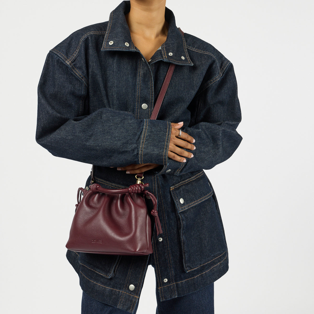 Kiki Mini Tasche - Leder Dark Cherry