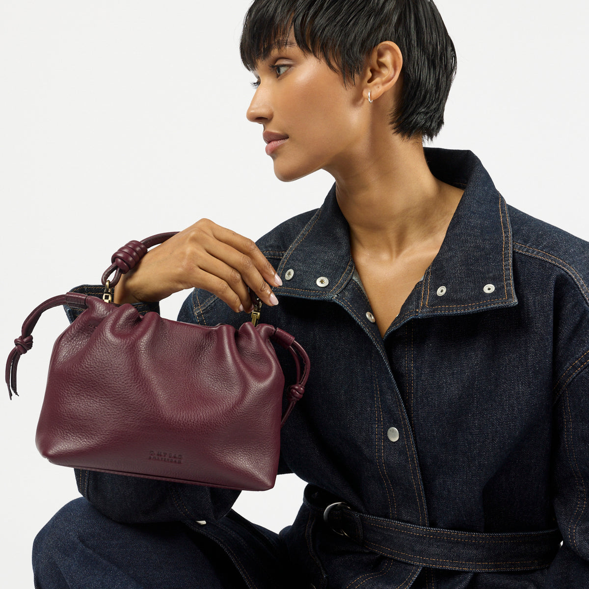 Kiki Mini Tasche - Leder Dark Cherry