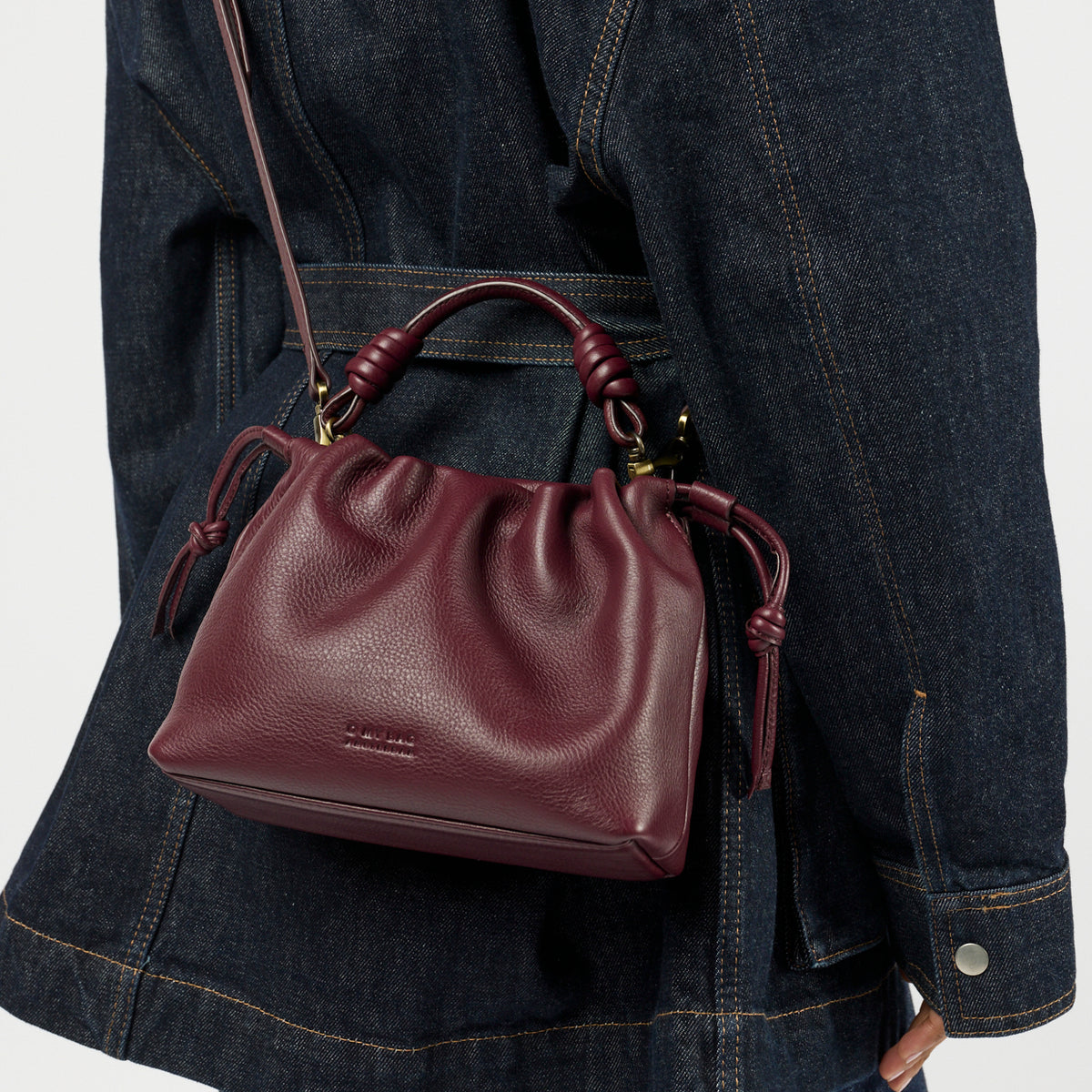 Kiki Mini Tasche - Leder Dark Cherry
