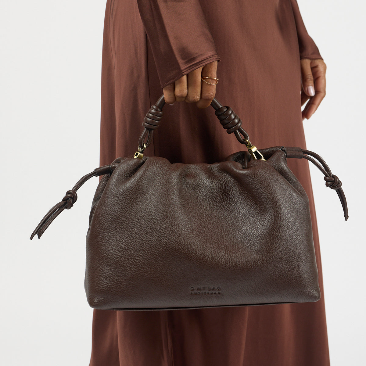 Kiki Midi Tasche - Leder Chocolate