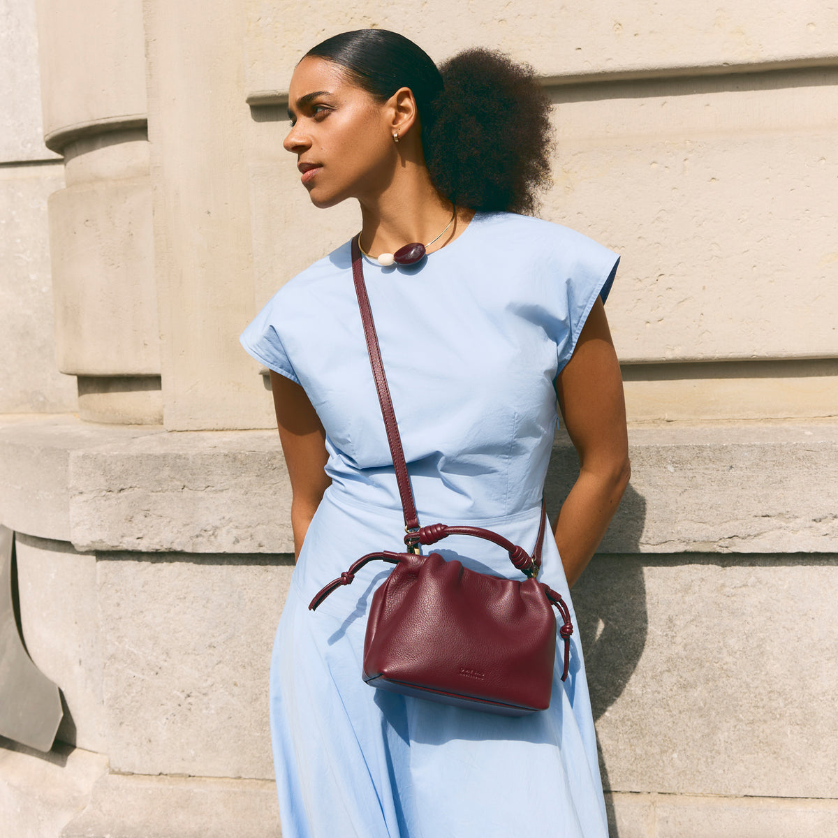 Kiki Mini Tasche - Leder Dark Cherry