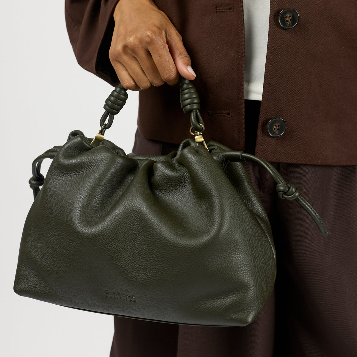 Kiki Midi Tasche - Leder Moss