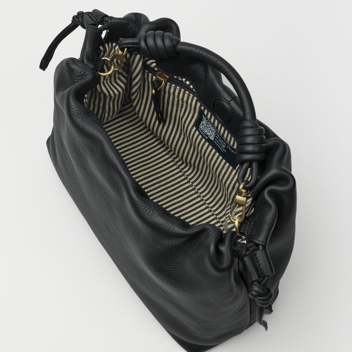 Kiki Midi Tasche - Leder Schwarz