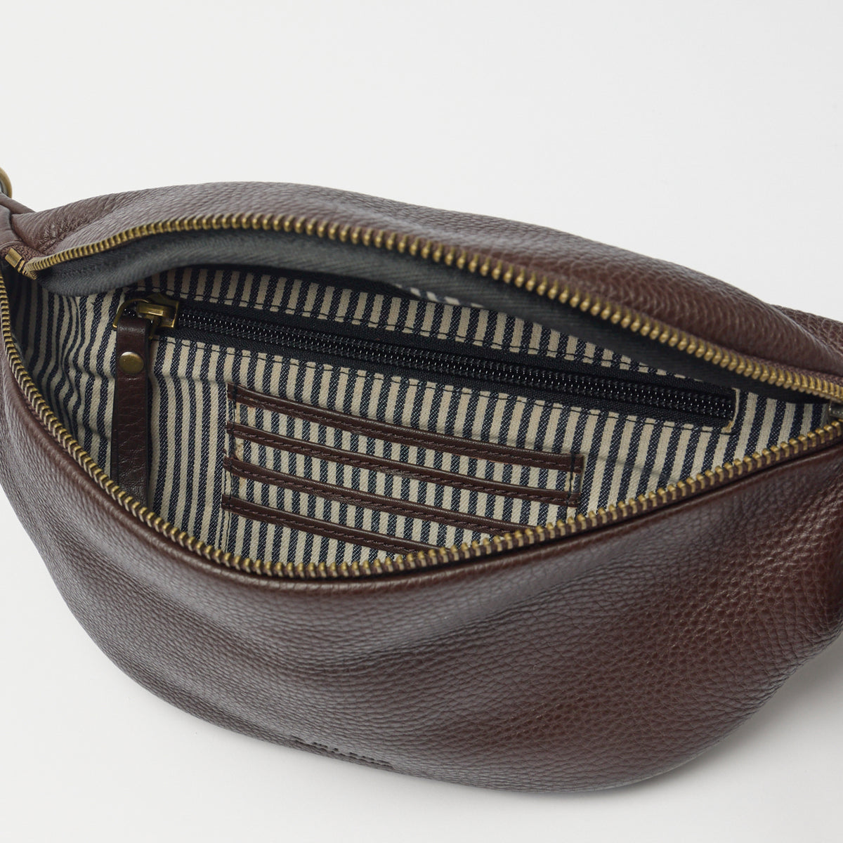 Niko Bauchtasche - Leder Chocolate