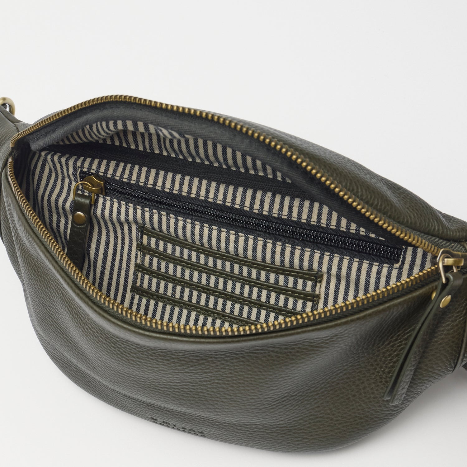 Niko Bauchtasche - Leder Moss