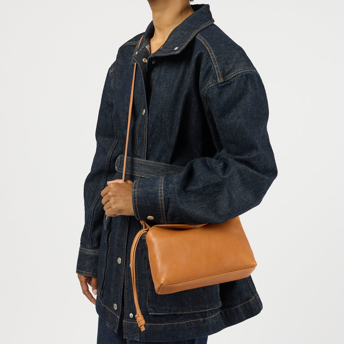 Sienna mini Handtasche - Leder Cognac