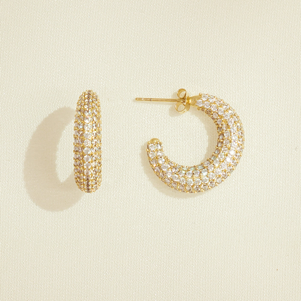 Ohrringe Aura Pavé - gold