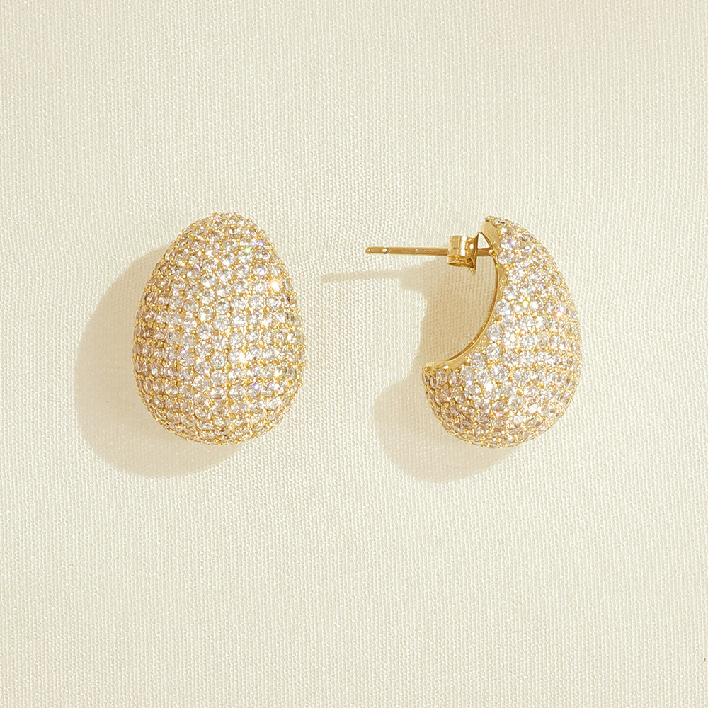 Ohrringe Figurea Pavé - gold