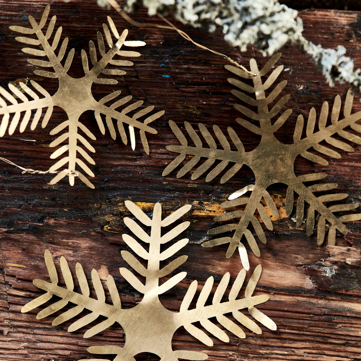 Dekoanhänger Stars Lamet 3er Set - gold