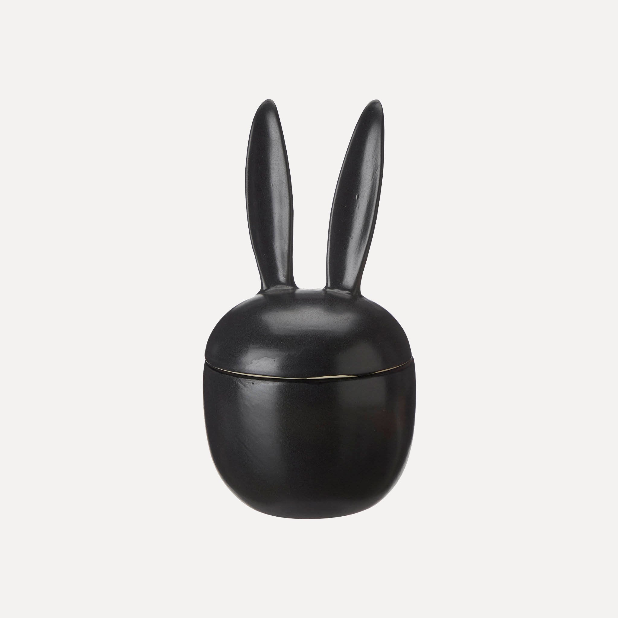 Schale mit Deckel Hase Elaria - schwarz
