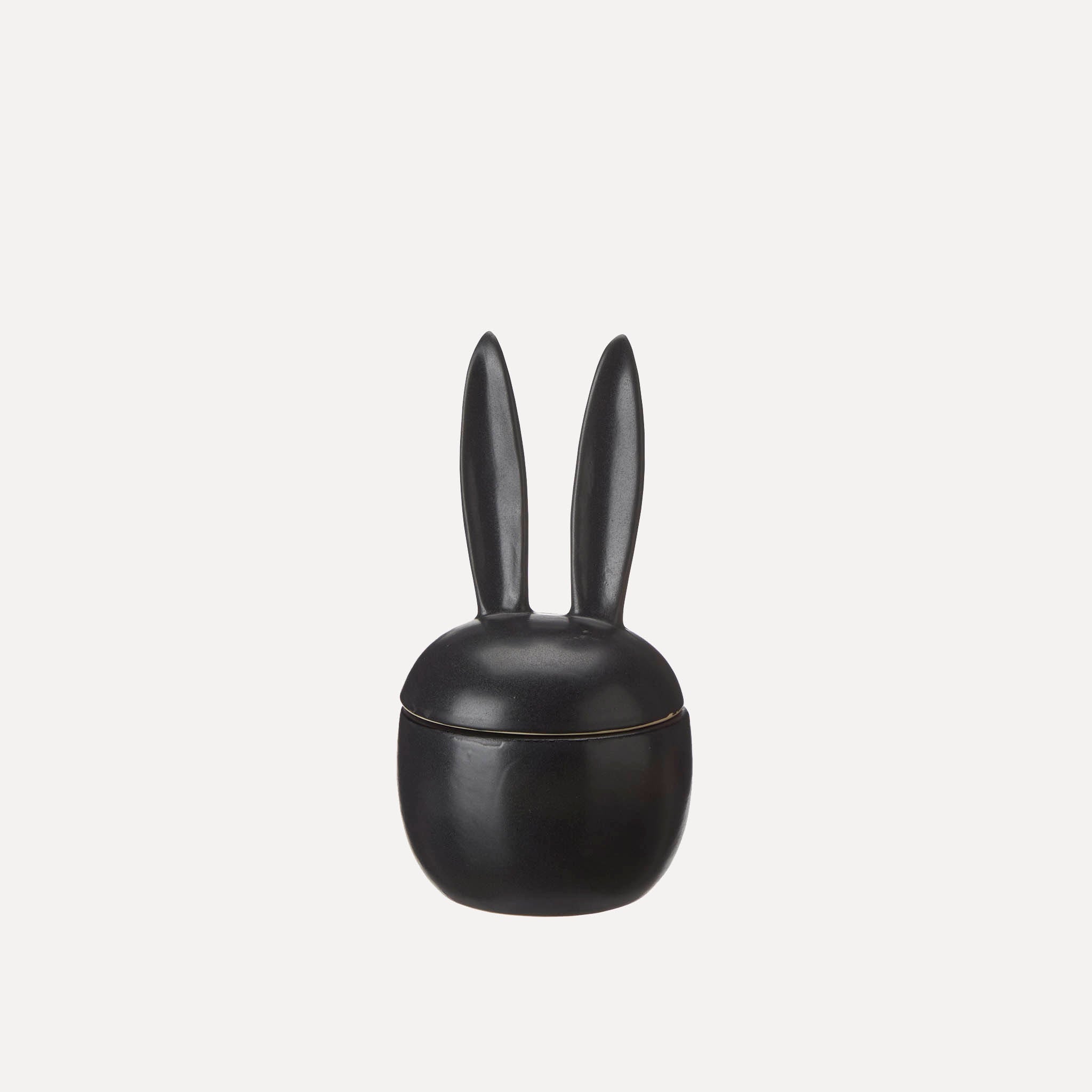 Schale mit Deckel Hase Elaria - schwarz