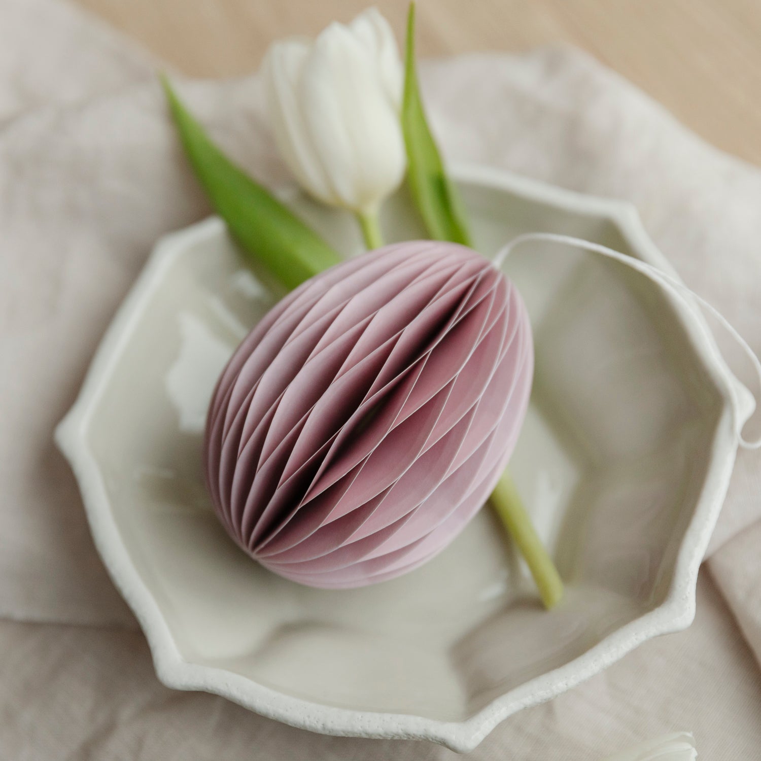 Osterei aus Papier - rosé