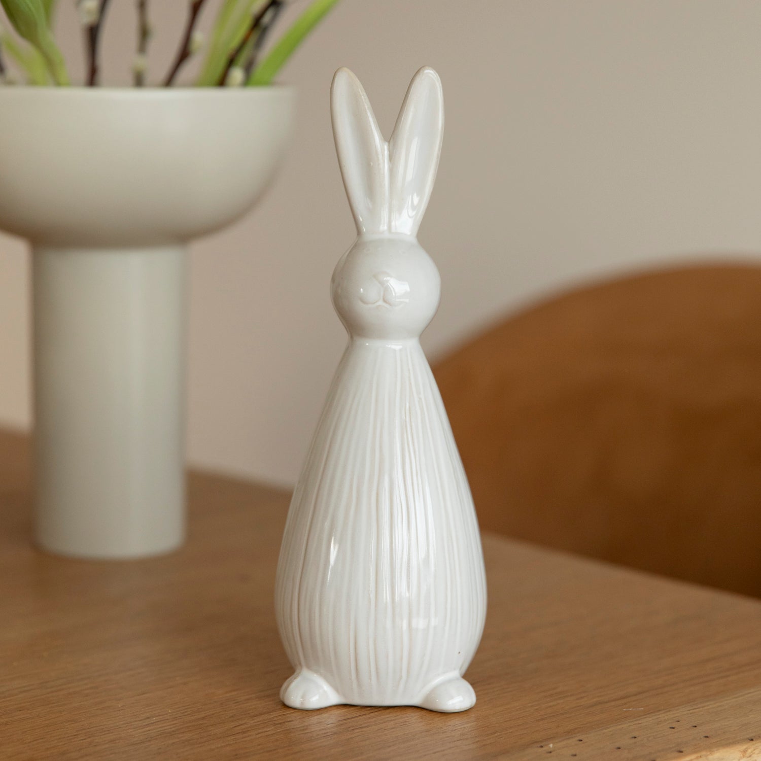 Hase Rille - cremeweiß meliert