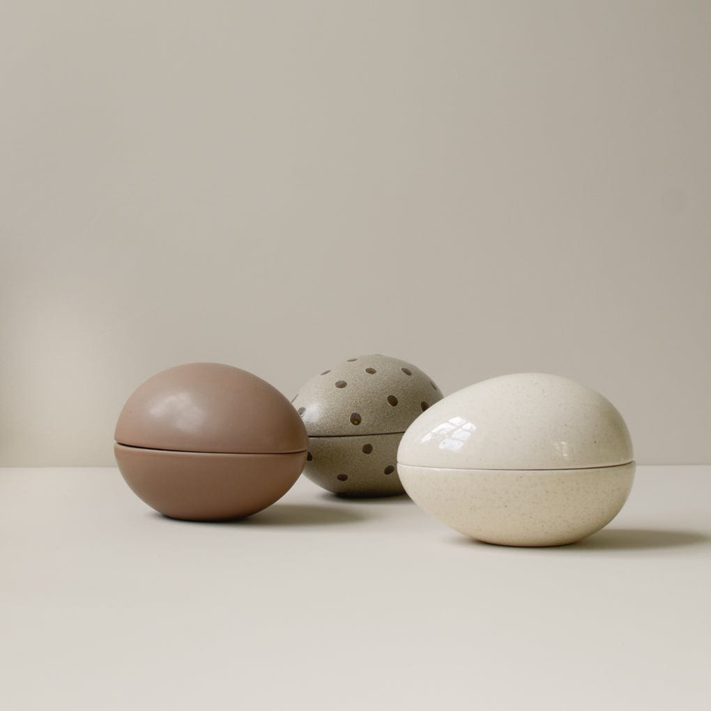 Nest Schale mit Deckel - vanille