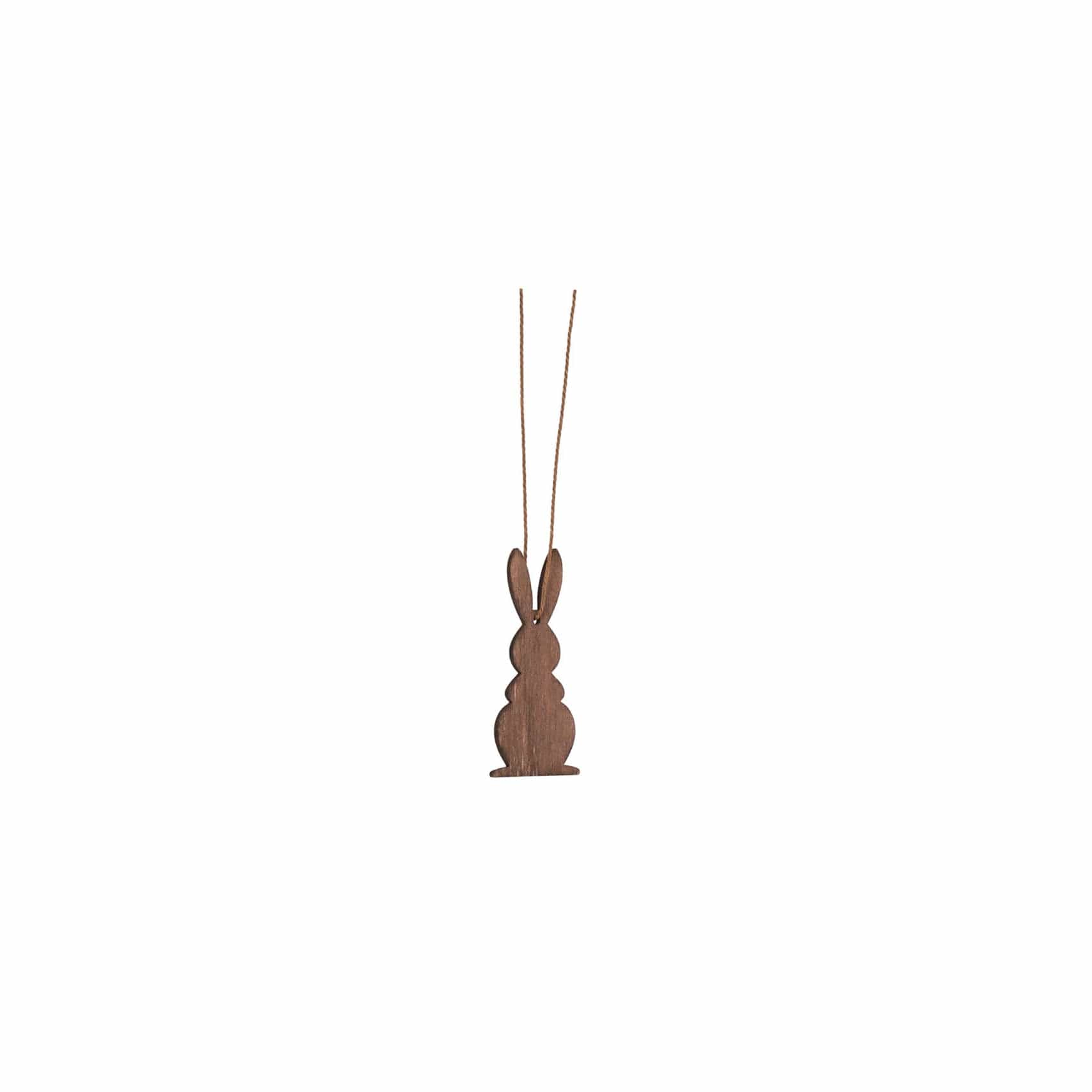 Holzanhänger Hase Hugo - braun