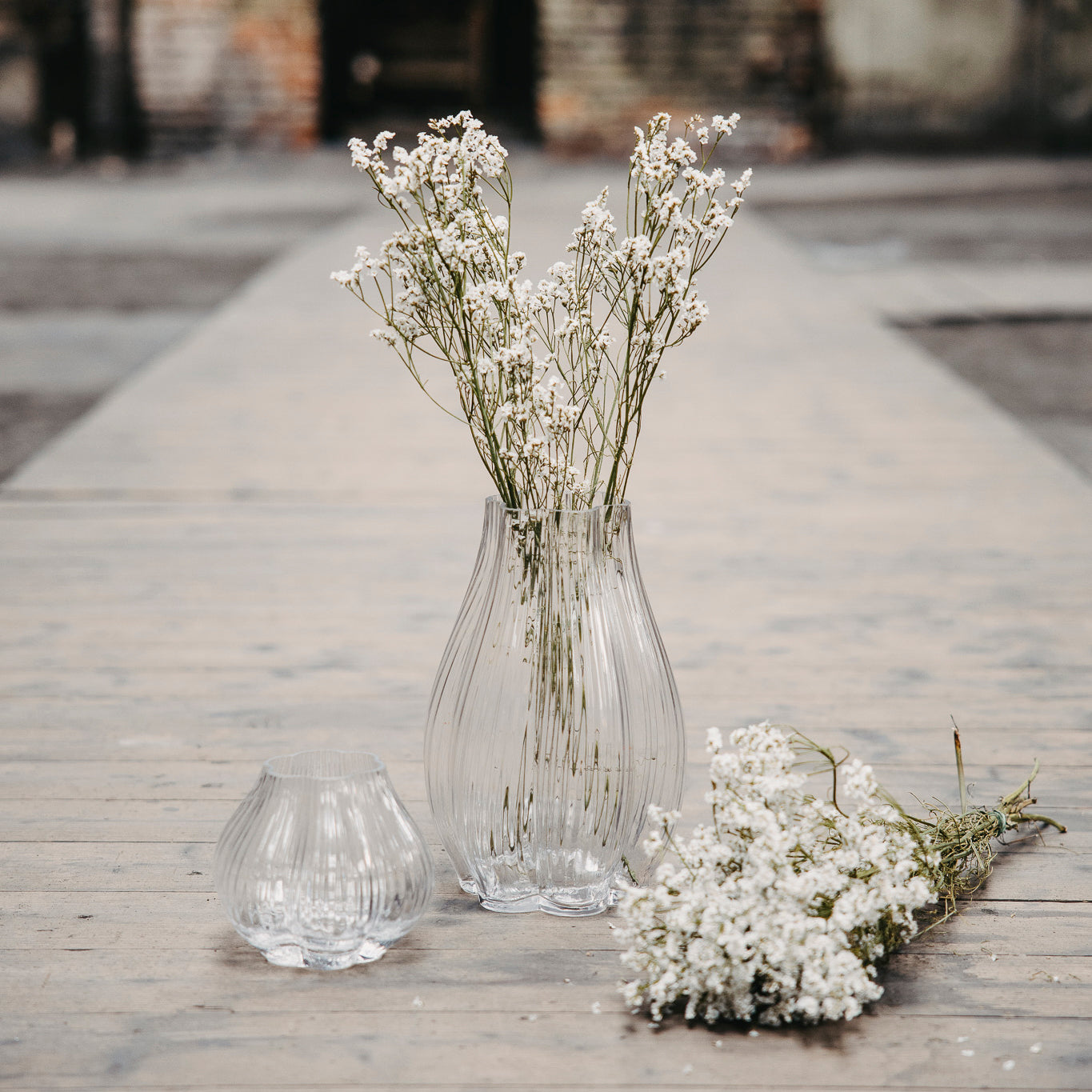 Vase Ängshult Blumenform aus Glas