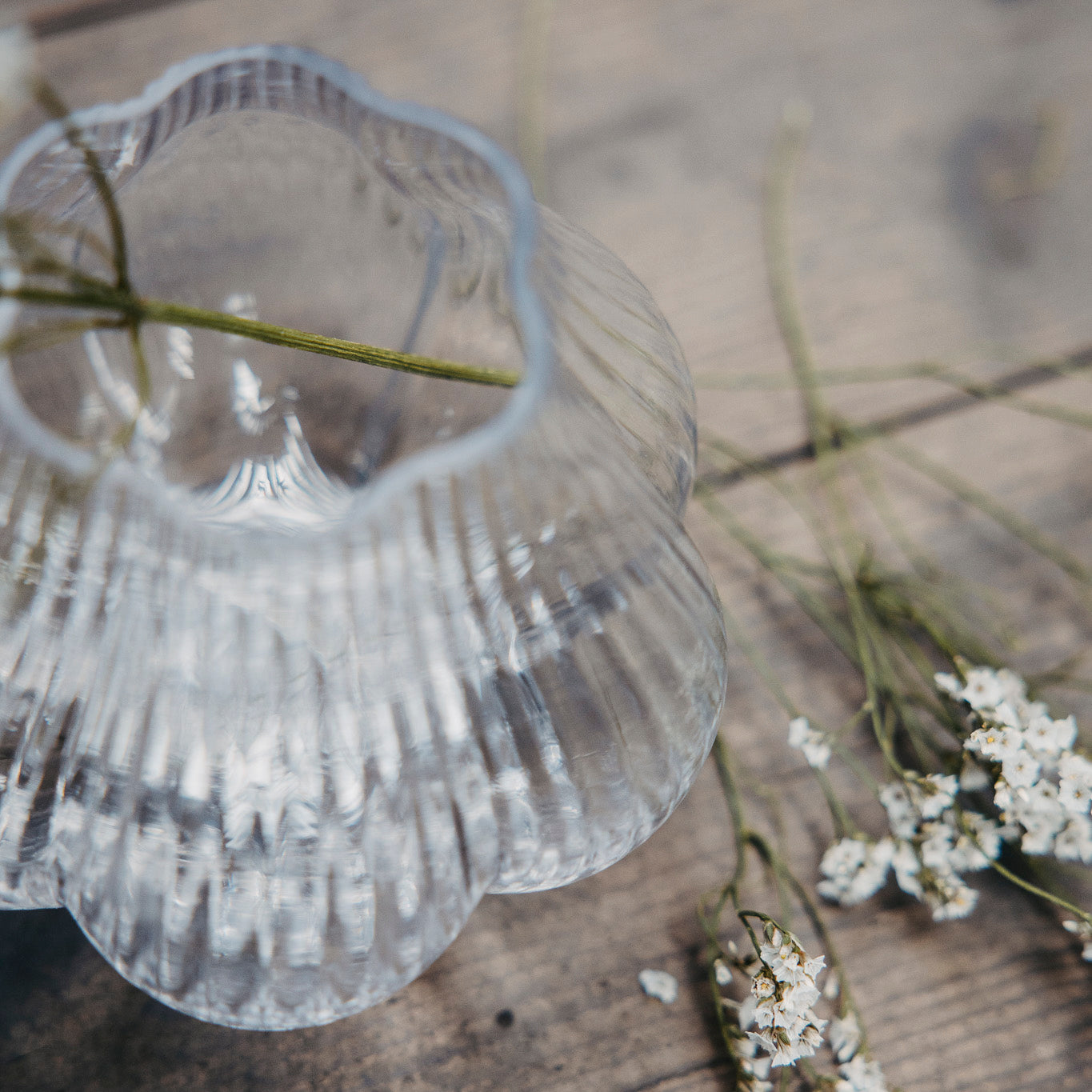 Vase Ängshult Blumenform aus Glas