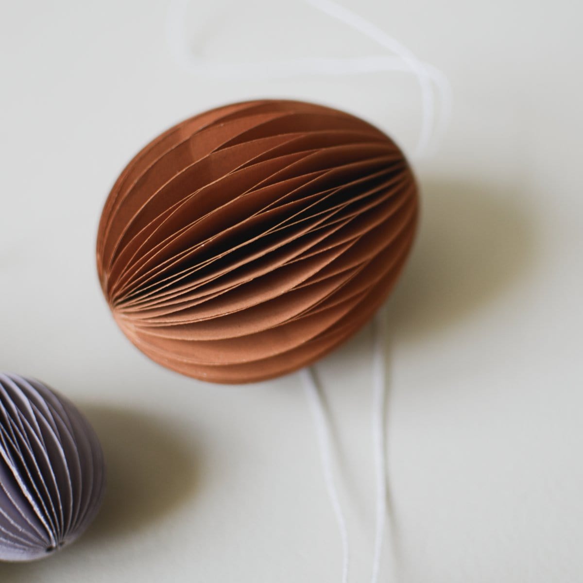 Ovoid Osterei aus Papier - terracotta