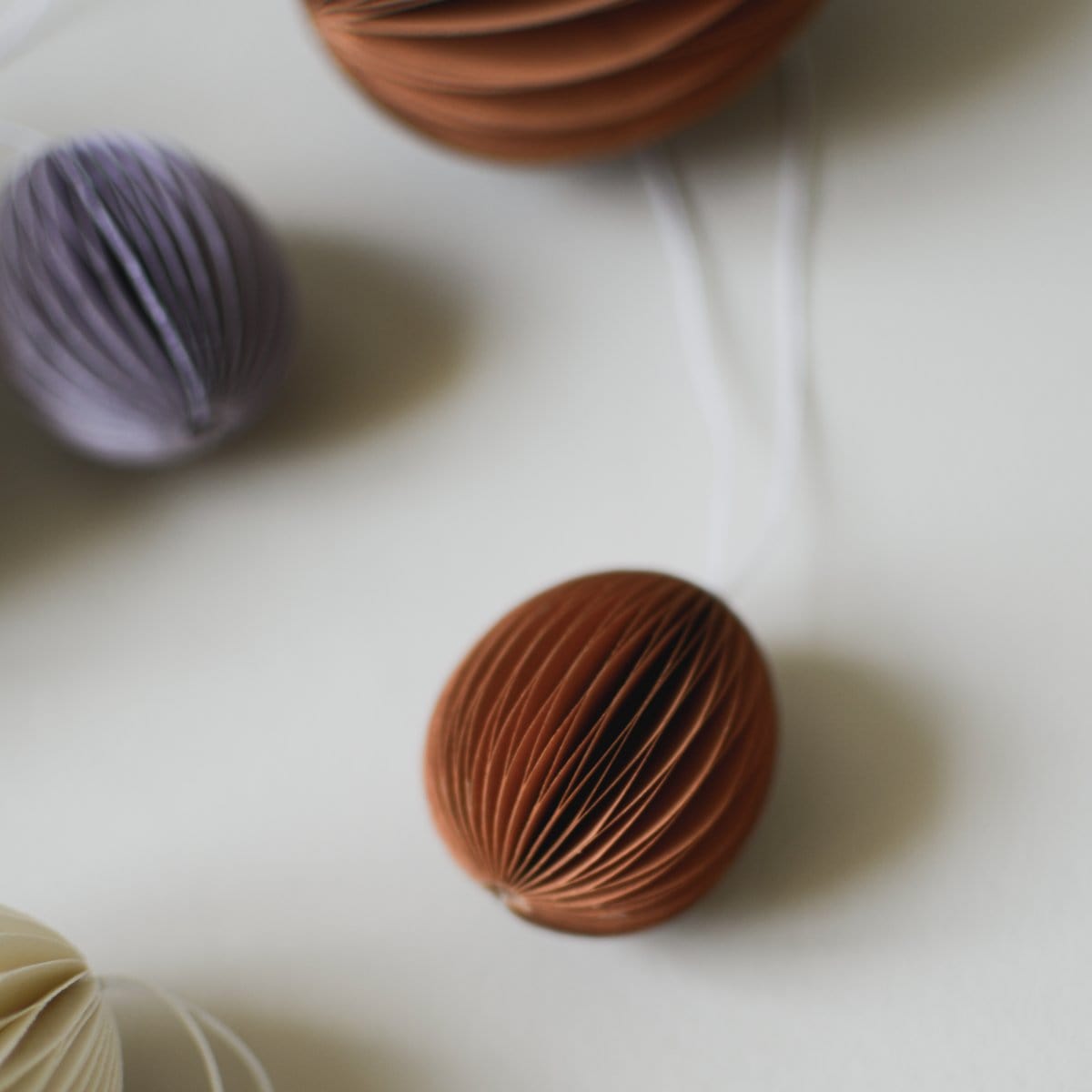 Ovoid Osterei aus Papier - terracotta