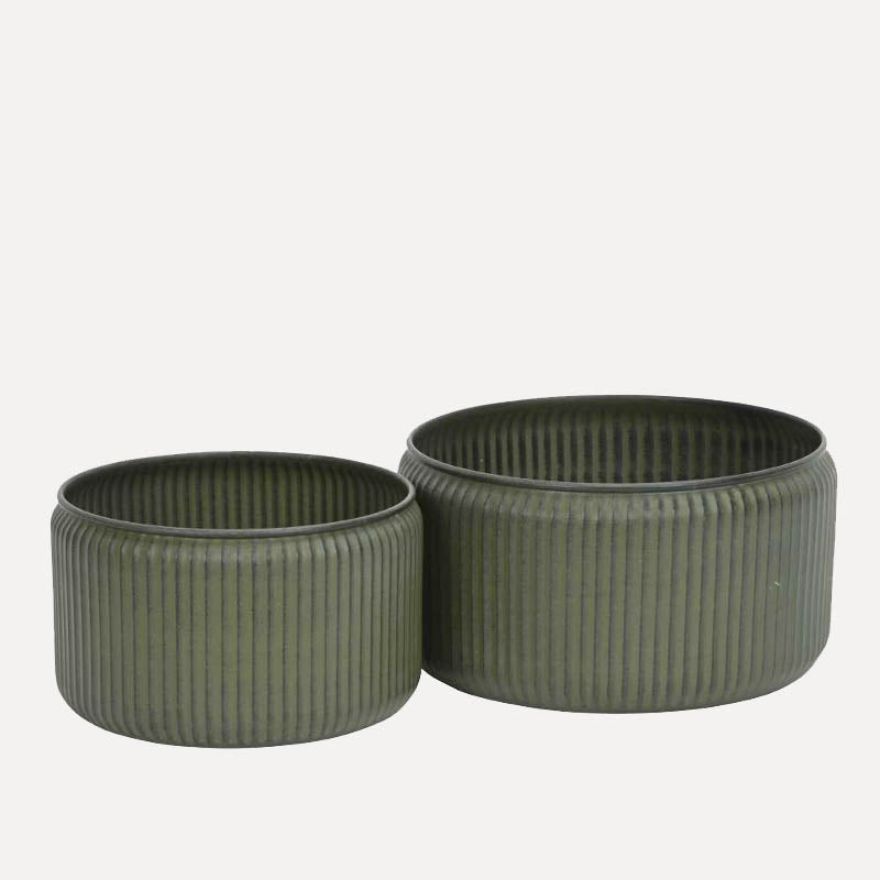Pflanzschale Hage Stripe - dunkelgrün