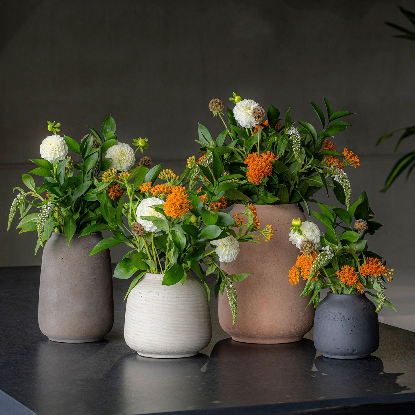 Übertopf / Vase Jabari - grey washed
