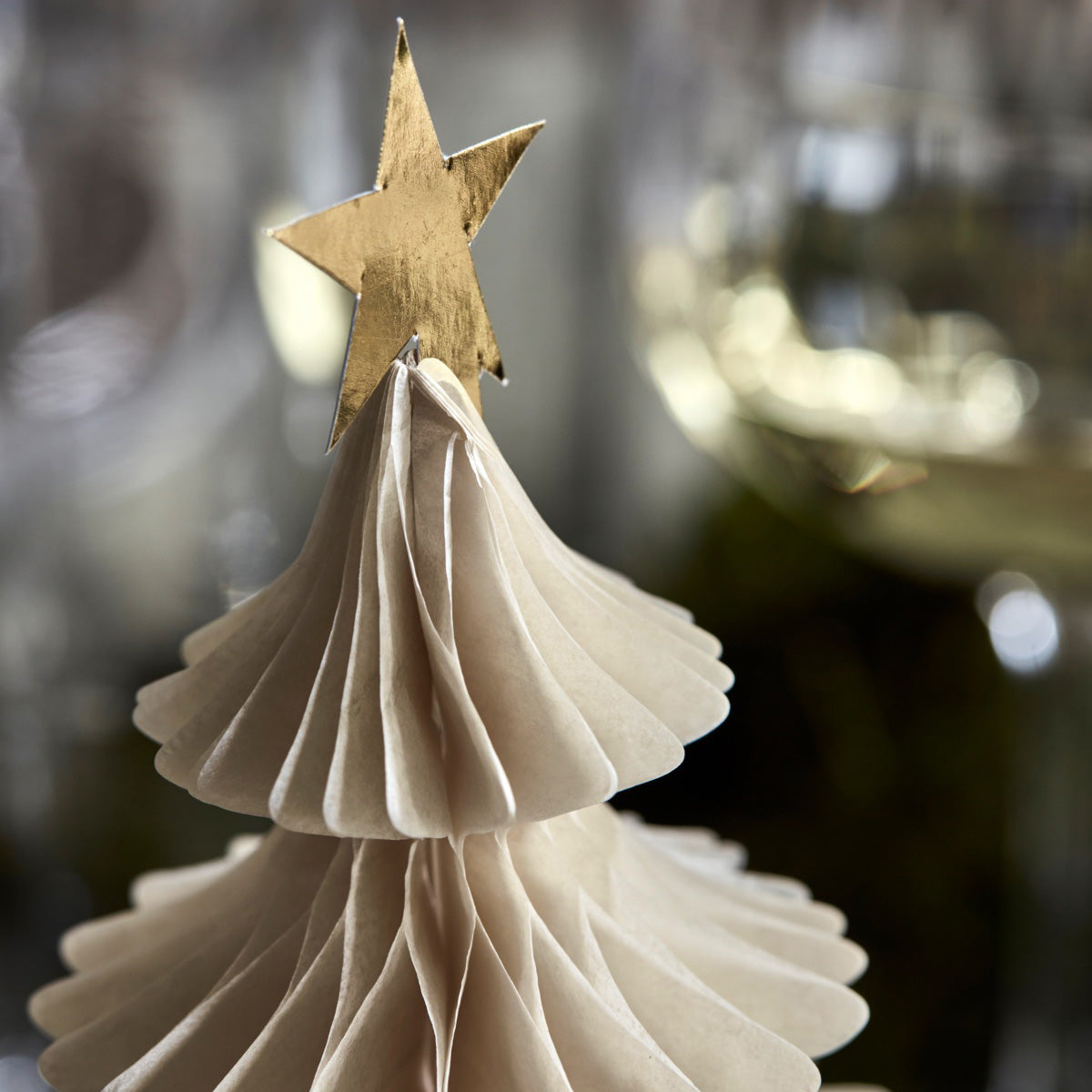 Weihnachtsbaum Papier 3er Set - ivory
