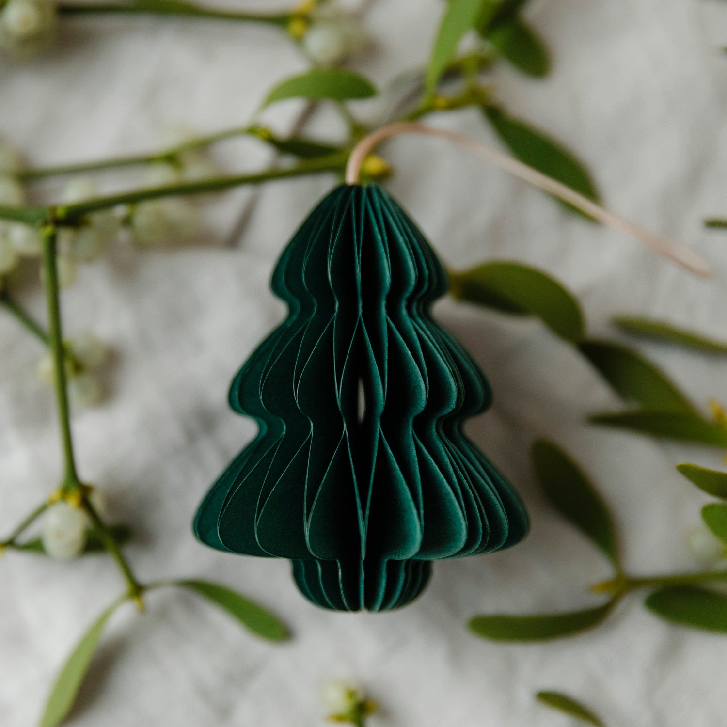 Papieranhänger Tannenbaum - dunkelgrün