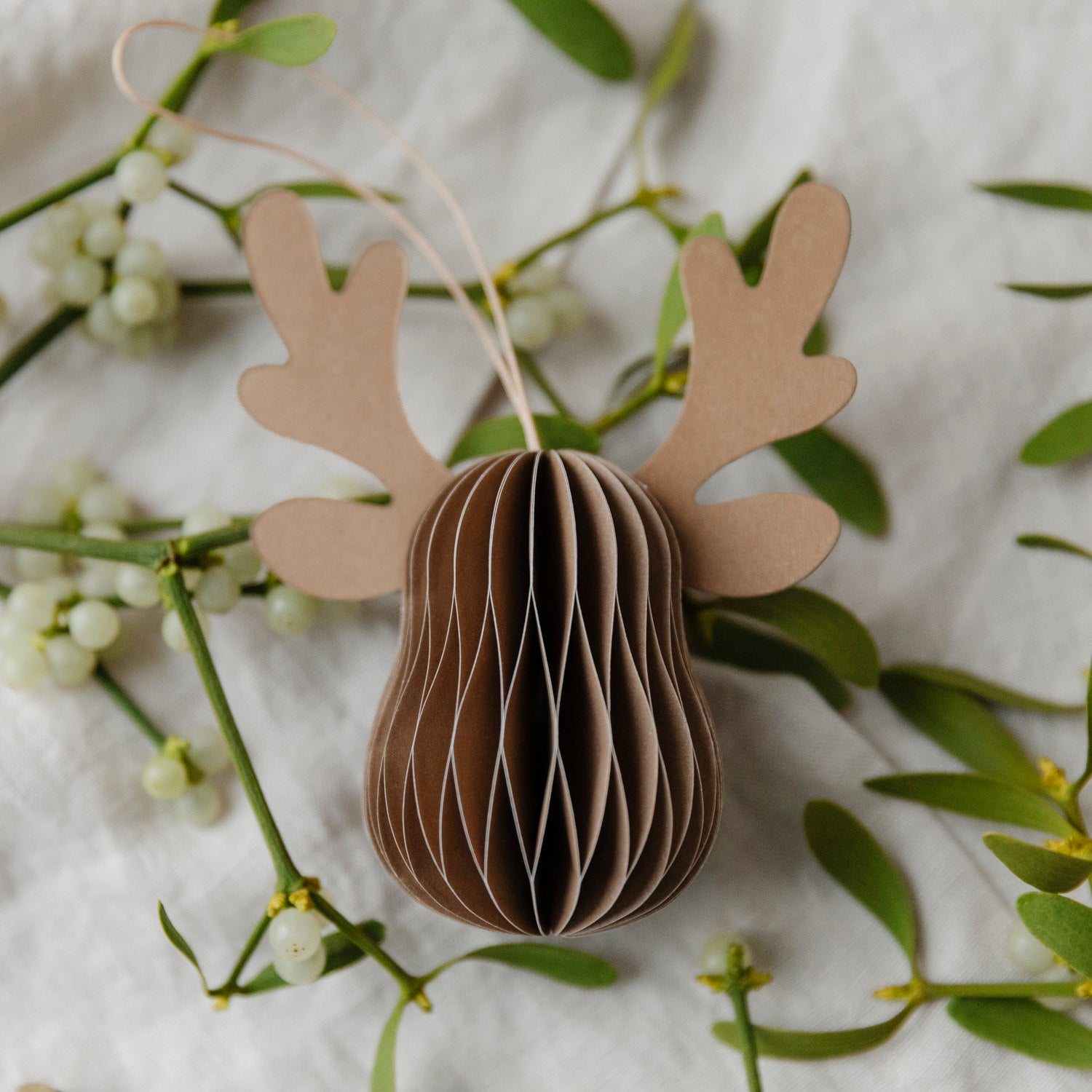 Papieranhänger Elch - braun