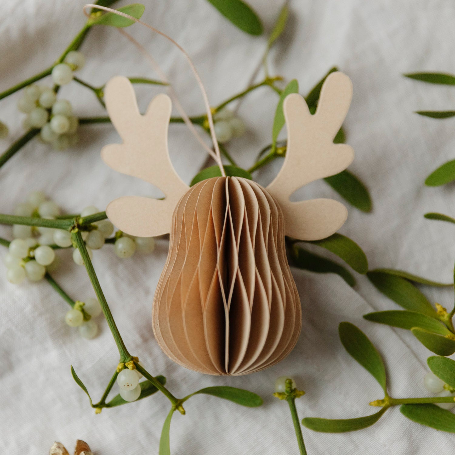 Papieranhänger Elch - hellbraun