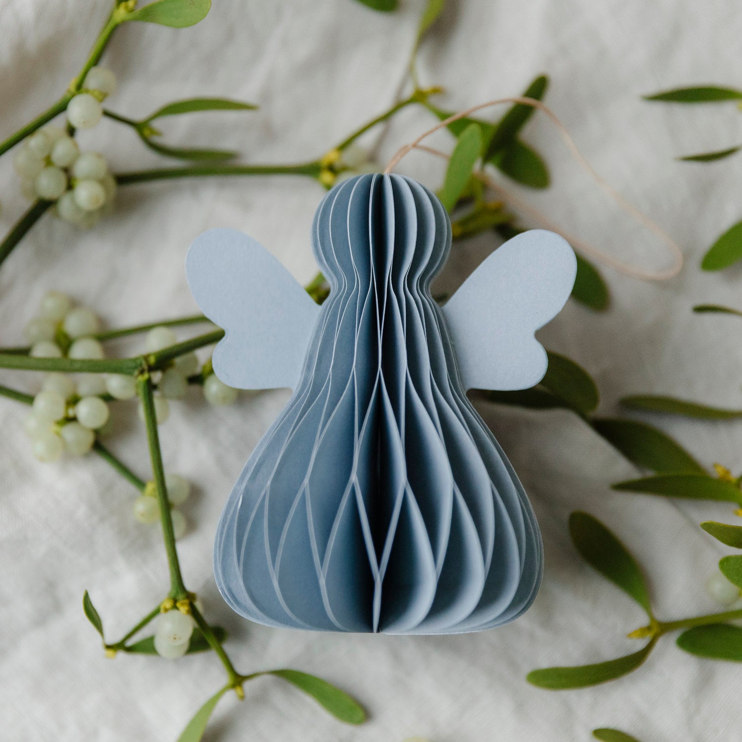 Papieranhänger Engel - hellblau