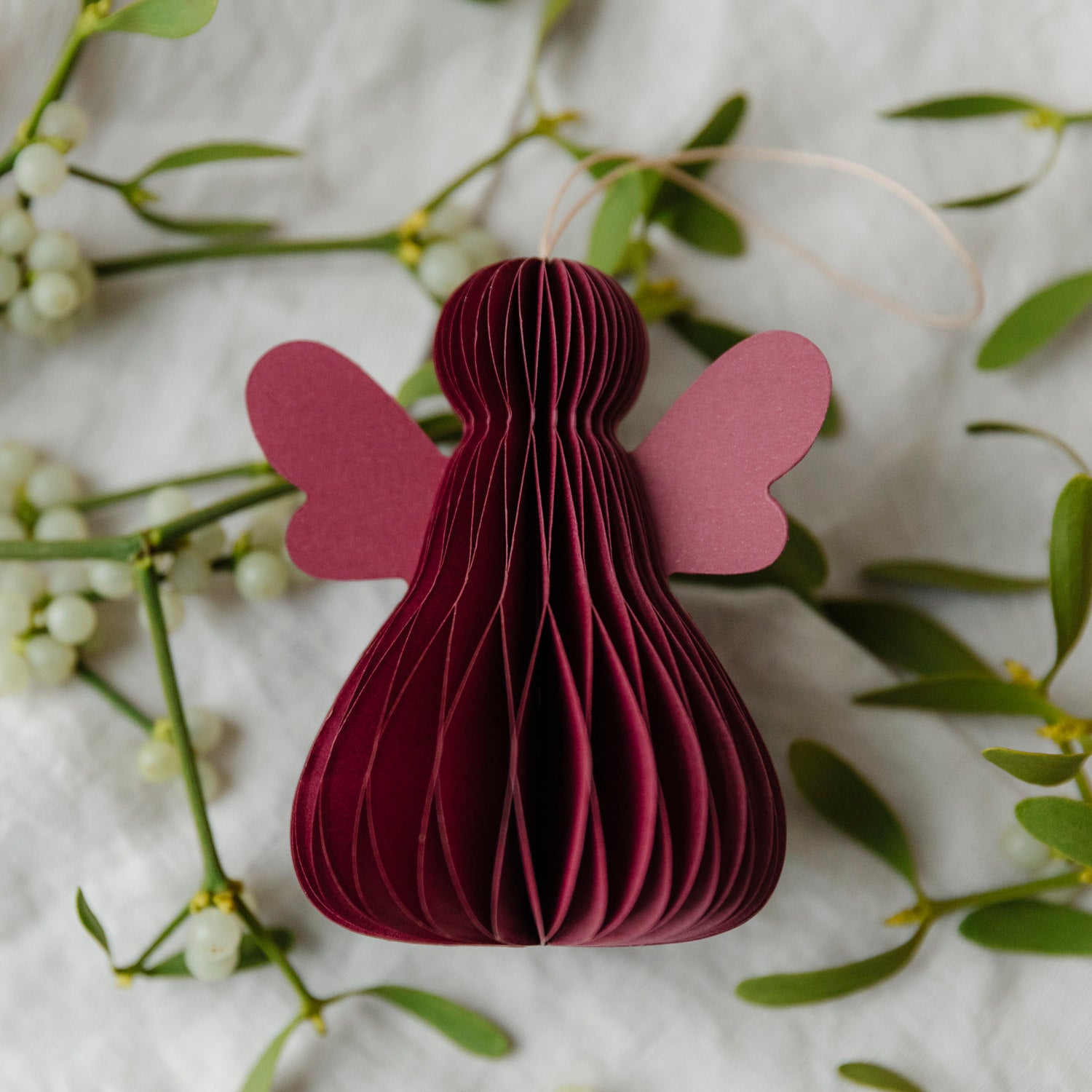 Papieranhänger Engel - bordeaux