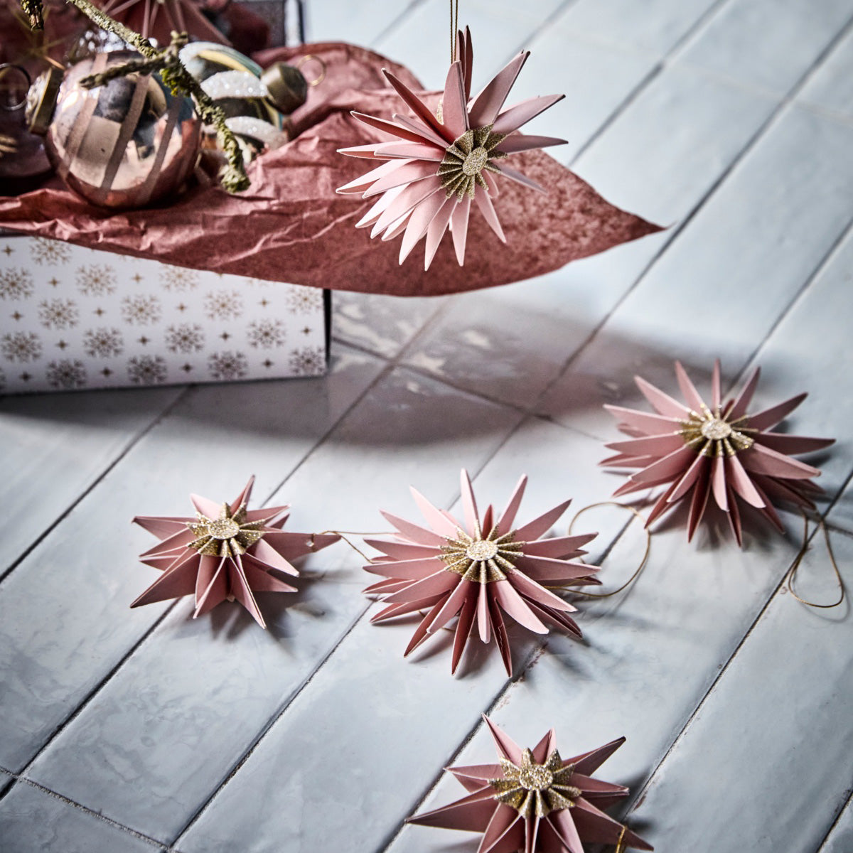 Papieranhänger Stari 6er Set - rose