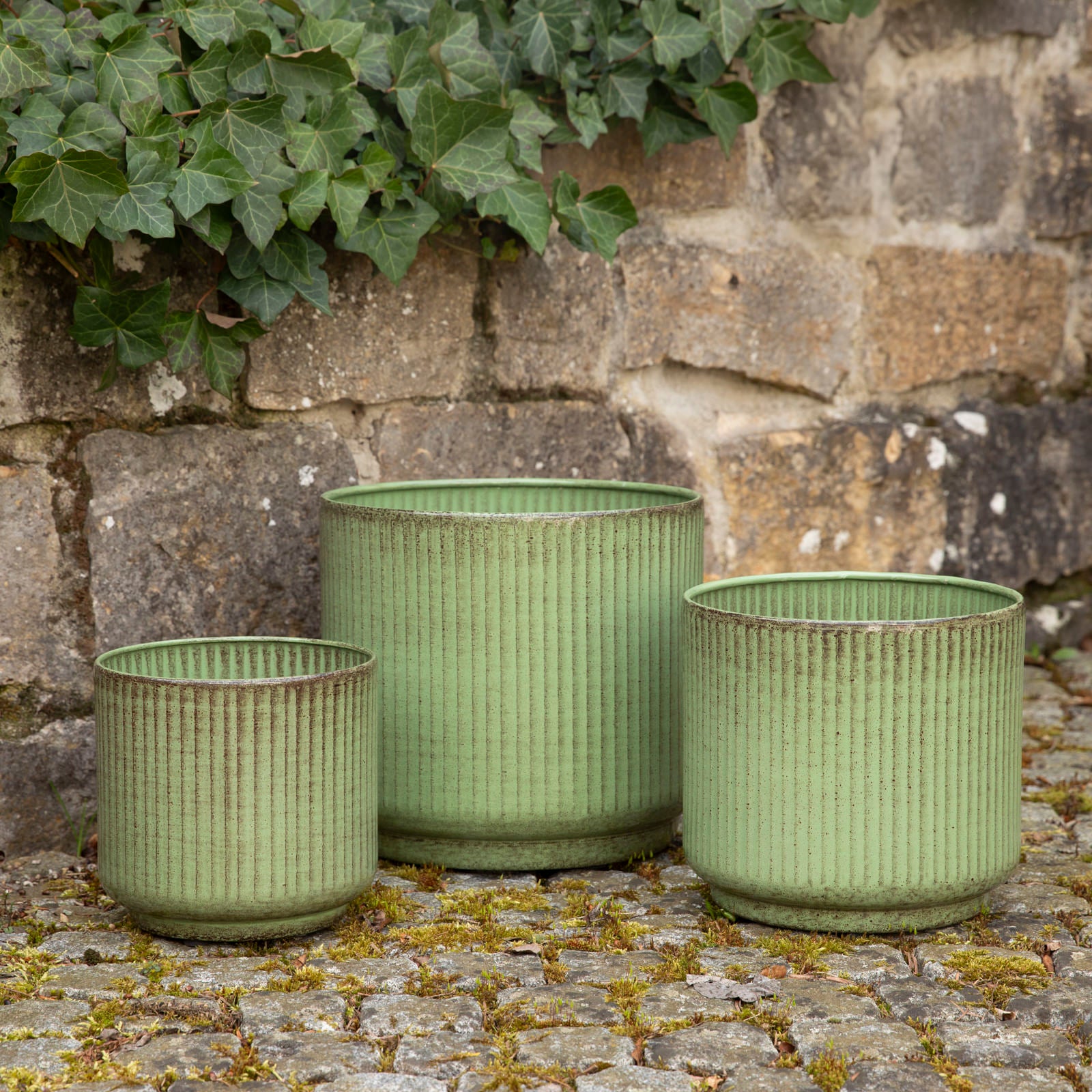 Pflanztopf Jord Stripe - grün
