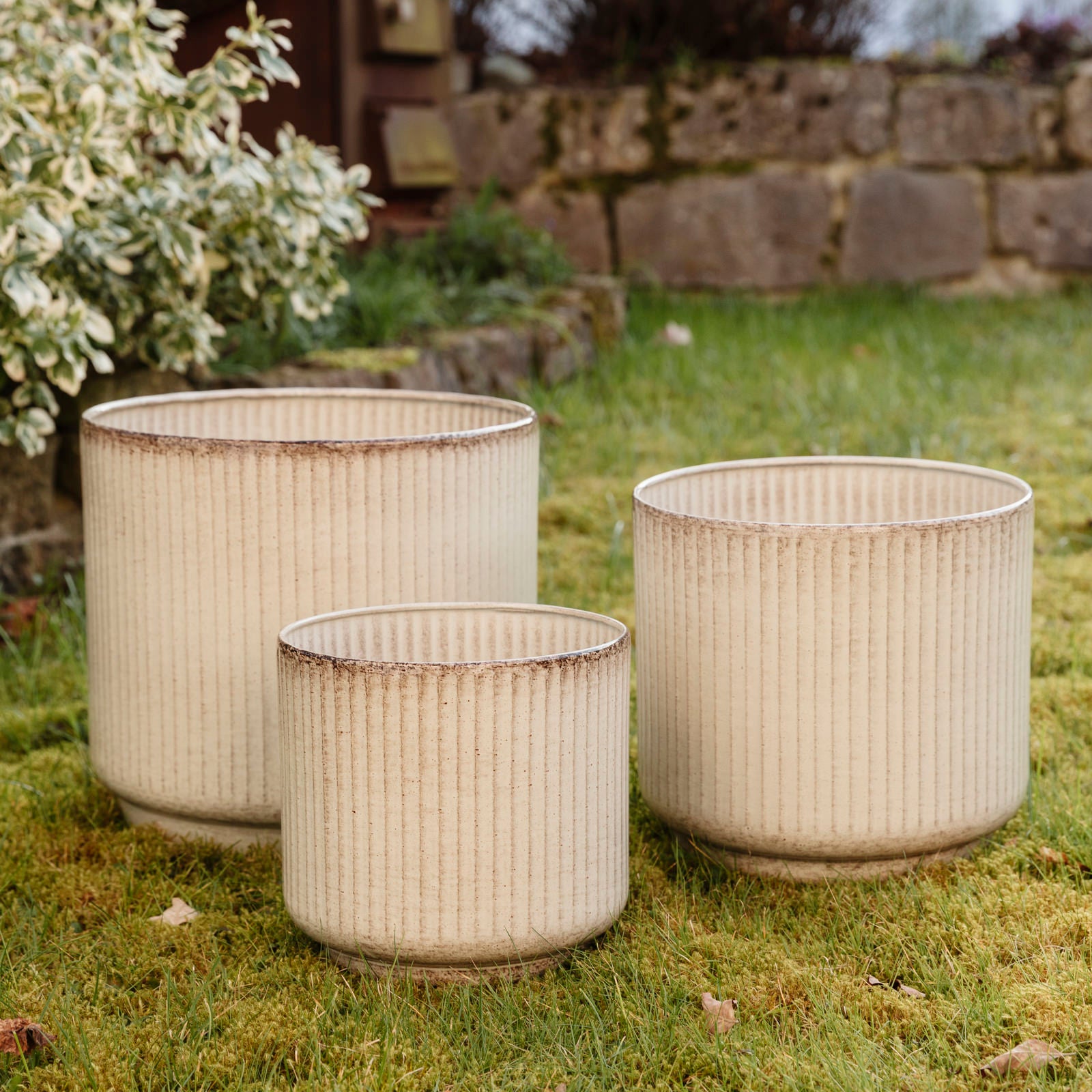 Pflanztopf Jord Stripe - beige