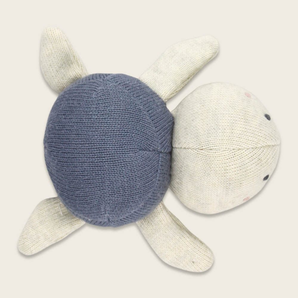 Babyrassel Schildkröte - jeansblau