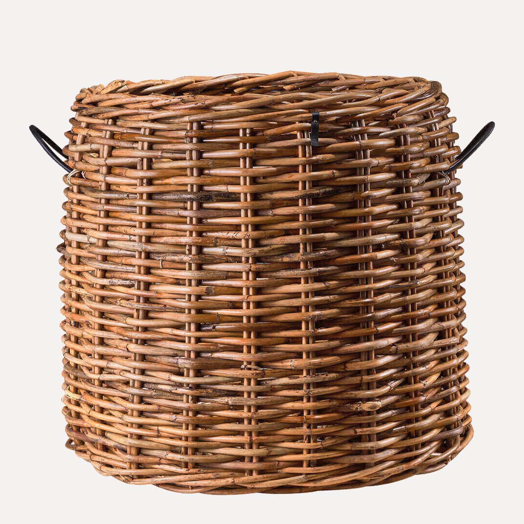 Rattan Korb rund magnum low - 110x100cm