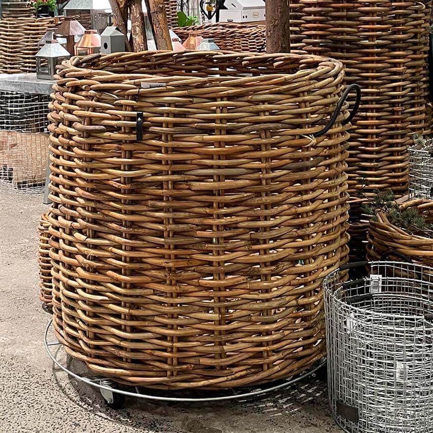 Rattan Korb rund magnum low - 110x100cm